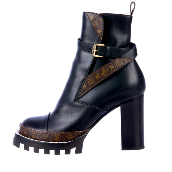 ❤️❤️LOUIS VUITTON Leather Graphic Print Boots - Picture 2 of 6